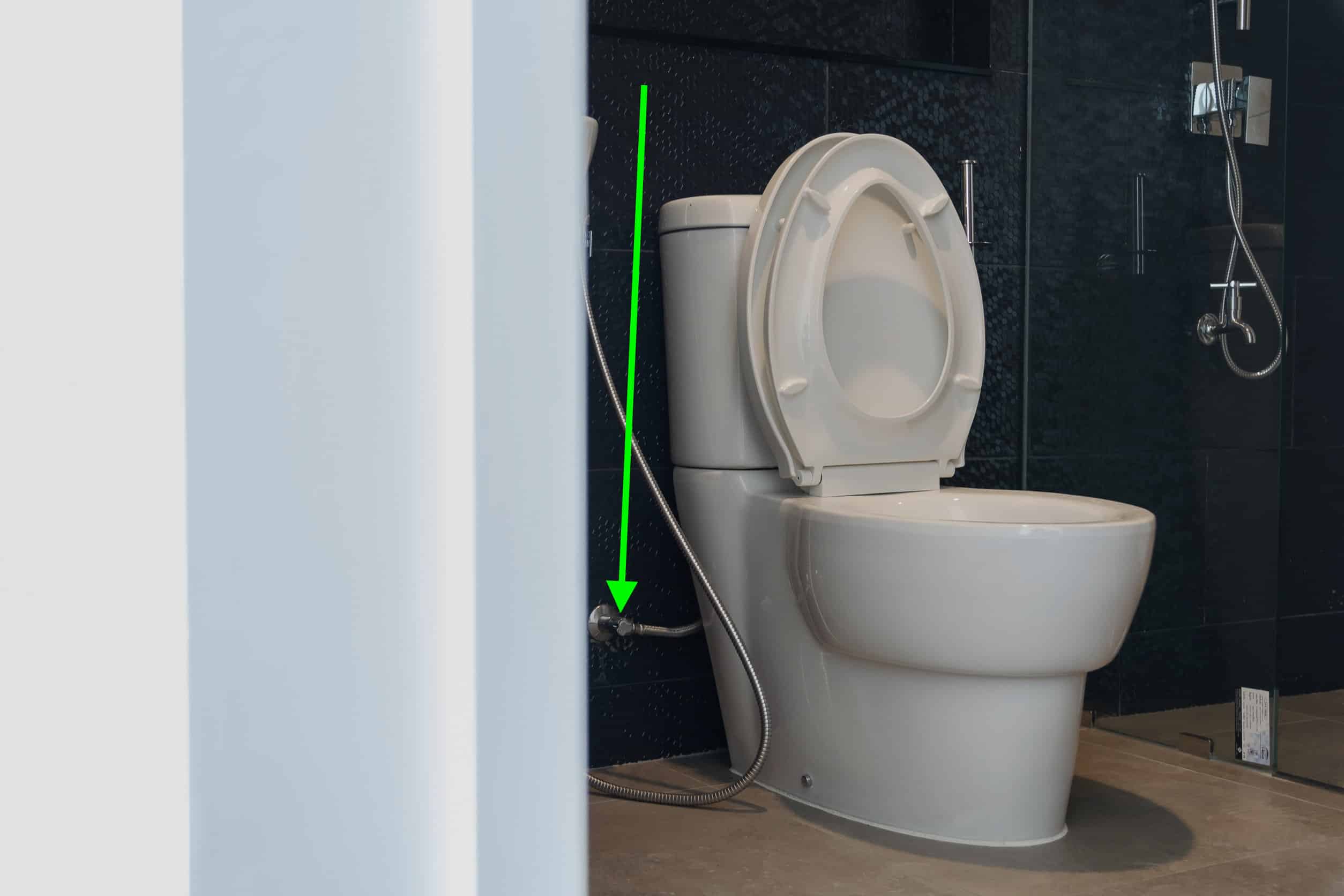 turning off the water to a toilet